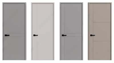 现代极简门3D模型下载